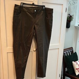 Lane Bryant Olive Ankle Jeans